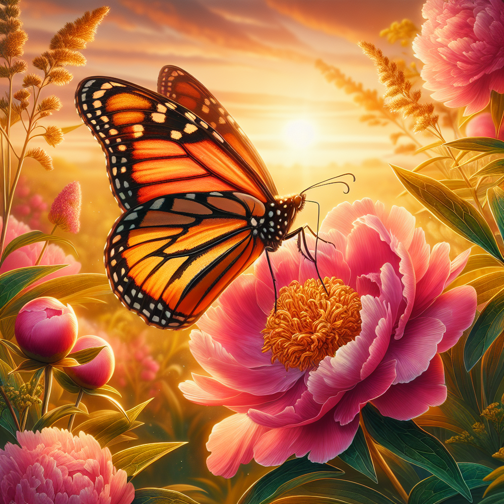 butterfly landing on flower Blank Meme Template