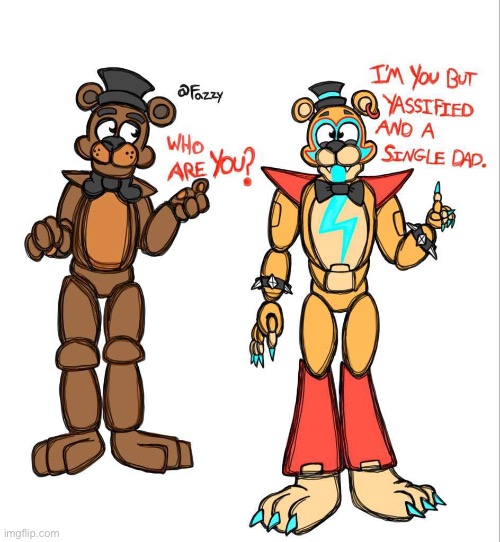 Classic and Glamrock Freddy | made w/ Imgflip meme maker