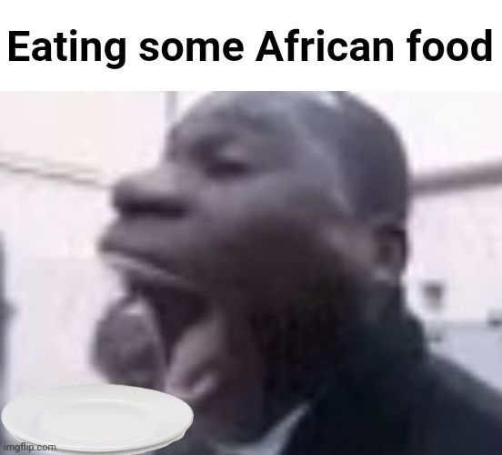 You would get it | Eating some African food | image tagged in aaaaaaaaaaaaaaaaaaaa | made w/ Imgflip meme maker