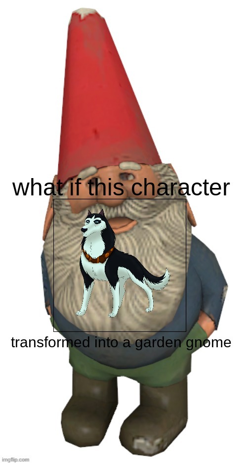 if steel turned into a garden gnome | image tagged in what if this character transformered into a garden gnome | made w/ Imgflip meme maker