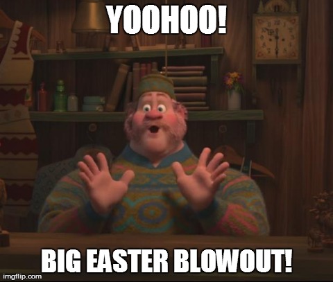 YooHoo Frozen | YOOHOO! BIG EASTER BLOWOUT! | image tagged in yoohoo frozen | made w/ Imgflip meme maker