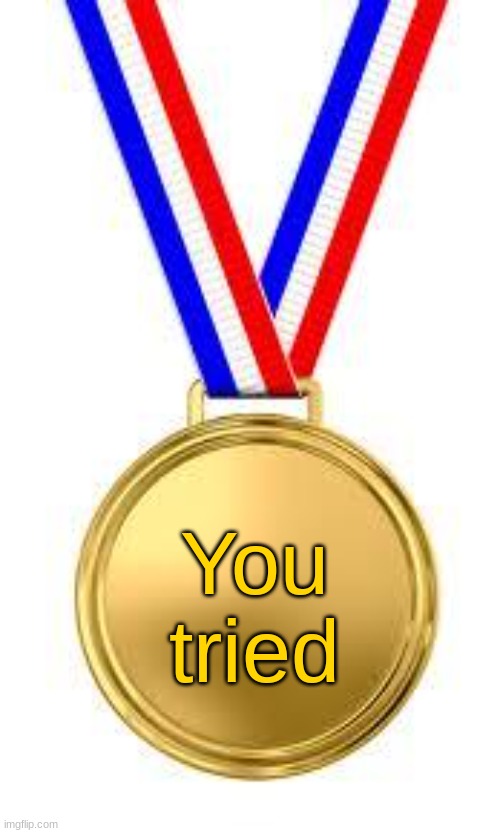 Gld Medal | You tried | image tagged in gld medal | made w/ Imgflip meme maker