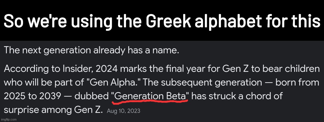 So we're using the Greek alphabet for this | image tagged in gen alpha | made w/ Imgflip meme maker