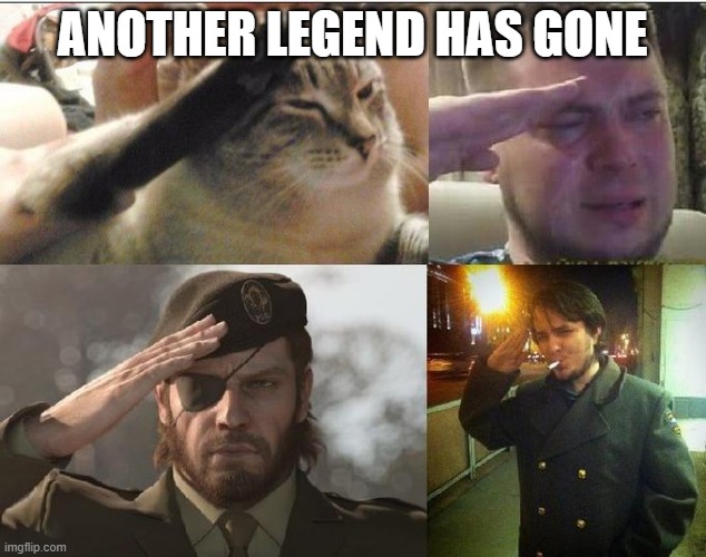 Salute to MatPat | ANOTHER LEGEND HAS GONE | image tagged in ozon's salute | made w/ Imgflip meme maker