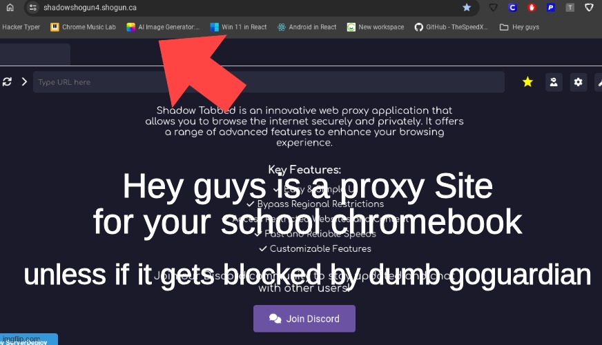 Heres a proxy for yall. | Hey guys is a proxy Site for your school chromebook; unless if it gets blocked by dumb goguardian | image tagged in goguardian | made w/ Imgflip meme maker