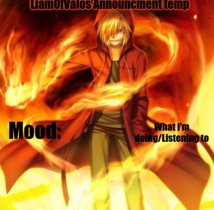 High Quality LiamOfValos Announcement Temp Blank Meme Template
