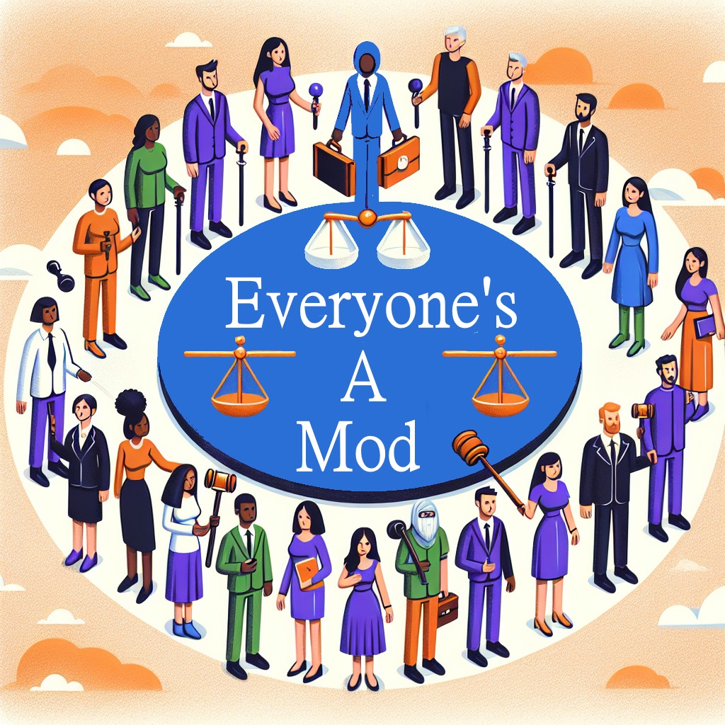 Everyone's a mod logo | image tagged in everyone's a mod logo,kewlew | made w/ Imgflip meme maker