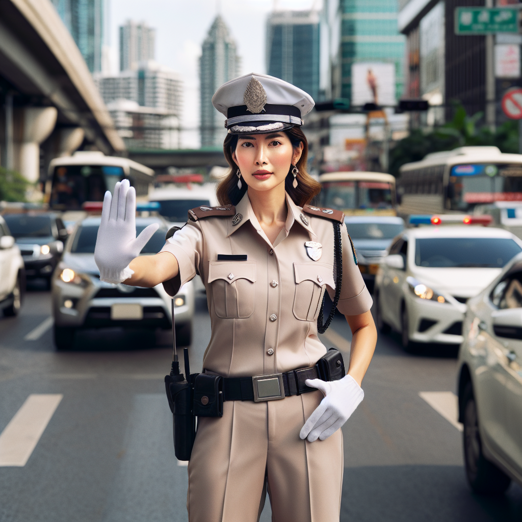 High Quality traffic cop directing traffic Blank Meme Template