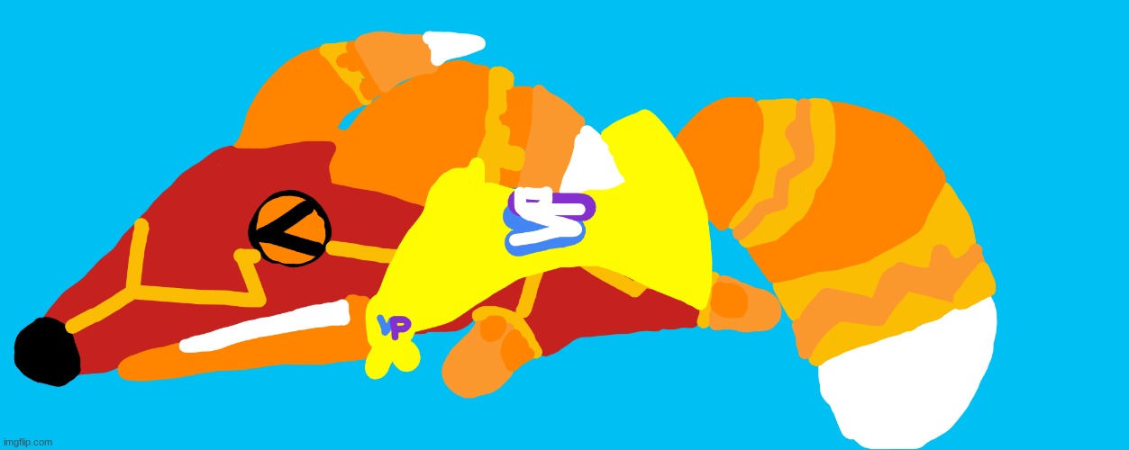 Super Pretztail(lying down) | image tagged in super pretztail lying down | made w/ Imgflip meme maker