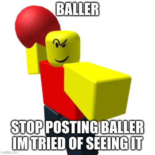 baller | BALLER; STOP POSTING BALLER IM TRIED OF SEEING IT | image tagged in baller | made w/ Imgflip meme maker