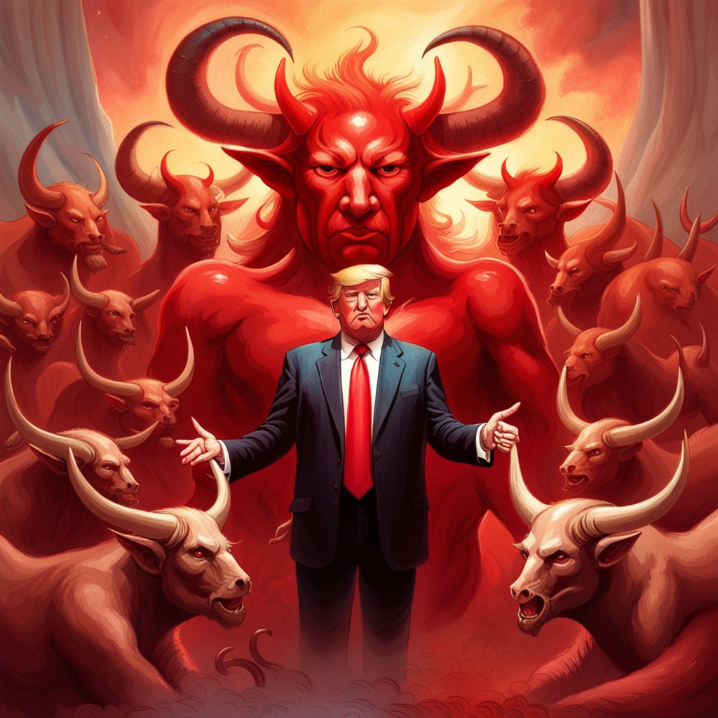 God didn't make Trump. It was the other guy. Devil, Satan, hell. Blank Meme Template