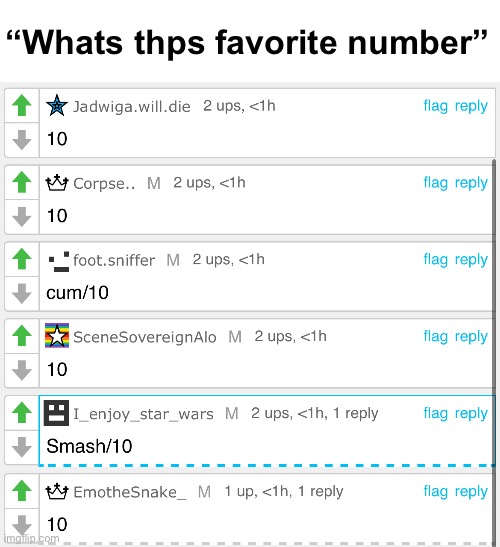 . | “Whats thps favorite number” | made w/ Imgflip meme maker