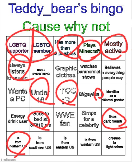 Teddy bear’s bingo | image tagged in teddy bear s bingo | made w/ Imgflip meme maker