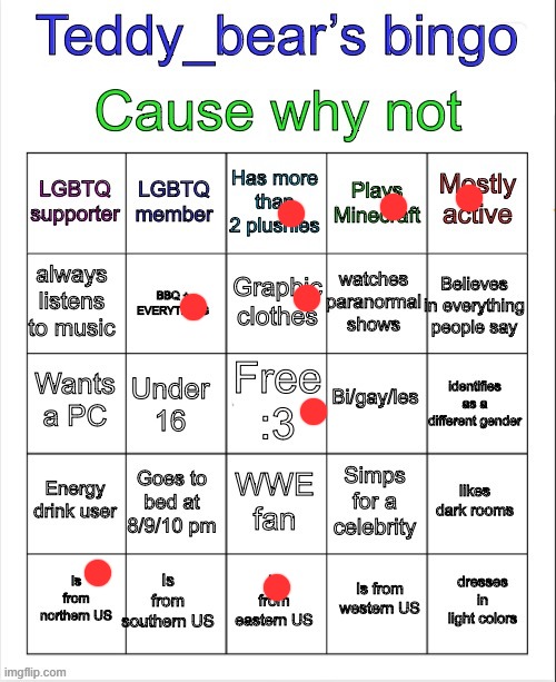 Teddy bear’s bingo | image tagged in teddy bear s bingo | made w/ Imgflip meme maker