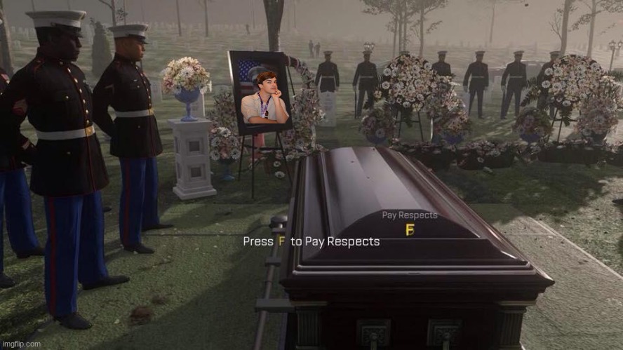 Press F to Pay Respects | image tagged in press f to pay respects,matpat | made w/ Imgflip meme maker