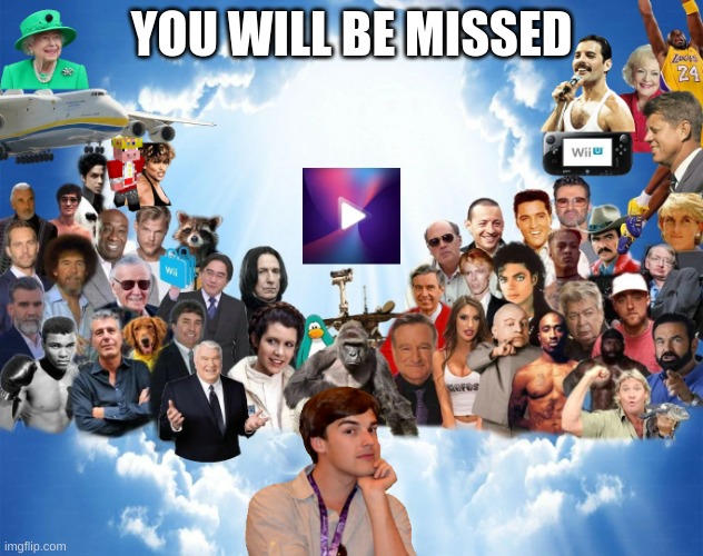 I know he isn't dead, but his channel is. We will miss you MatPat | YOU WILL BE MISSED | image tagged in welcome to heaven legend | made w/ Imgflip meme maker