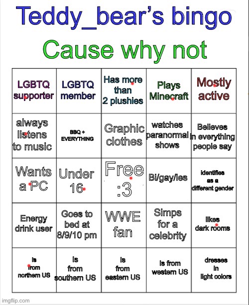 Teddy bear’s bingo | image tagged in teddy bear s bingo | made w/ Imgflip meme maker