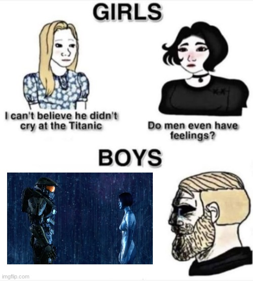 Do men even have feelings | image tagged in do men even have feelings,halo | made w/ Imgflip meme maker
