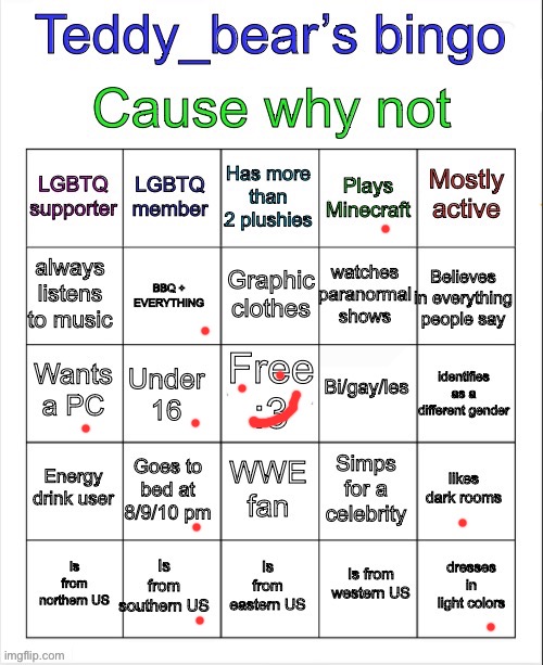 Teddy bear’s bingo | image tagged in teddy bear s bingo | made w/ Imgflip meme maker