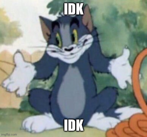 Tom and Jerry - Tom Who Knows | IDK IDK | image tagged in tom and jerry - tom who knows | made w/ Imgflip meme maker