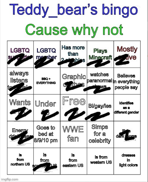 Teddy bear’s bingo | image tagged in teddy bear s bingo | made w/ Imgflip meme maker