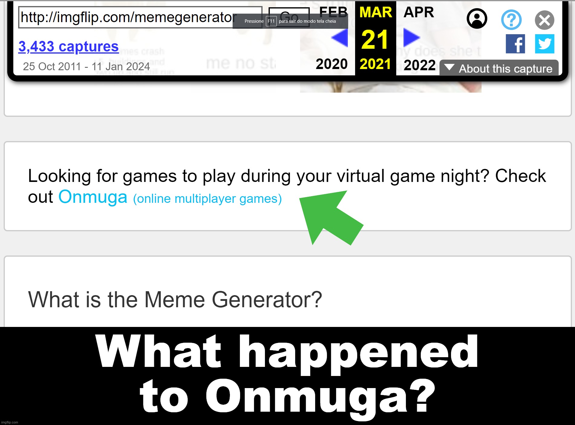 What happened to Onmuga? (2021 ARCHIVE) | What happened to Onmuga? | image tagged in imgflip,onmuga | made w/ Imgflip meme maker