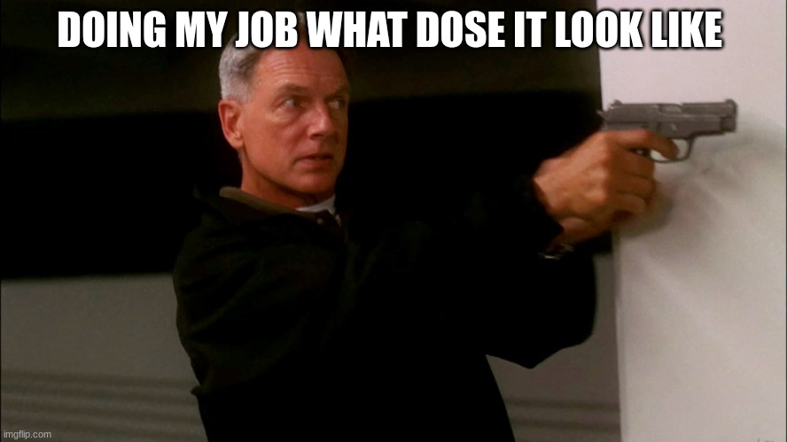 NCIS GIBBS | DOING MY JOB WHAT DOSE IT LOOK LIKE | image tagged in ncis gibbs | made w/ Imgflip meme maker