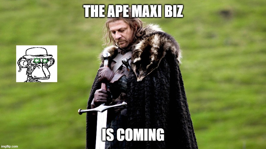 winter | THE APE MAXI BIZ; IS COMING | image tagged in brace yourselves x is coming | made w/ Imgflip meme maker