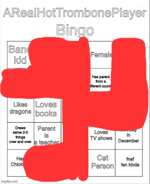 ARealHotTrombonePlayer Bingo | image tagged in arealhottromboneplayer bingo | made w/ Imgflip meme maker