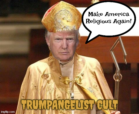 Religious Cult Leader | image tagged in religious cult leader,donald trump,scam,maga,santuary | made w/ Imgflip meme maker