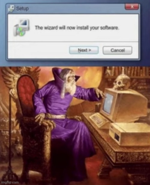 Wizard | image tagged in wizard,install,software,memes,reposts,repost | made w/ Imgflip meme maker