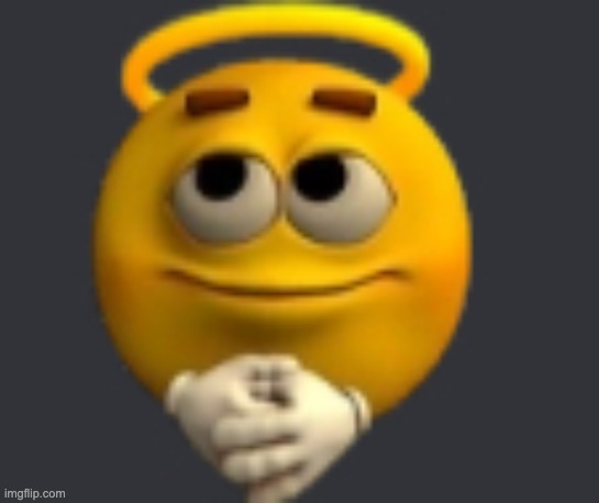 here my face reveal | image tagged in realistic angel emoji | made w/ Imgflip meme maker