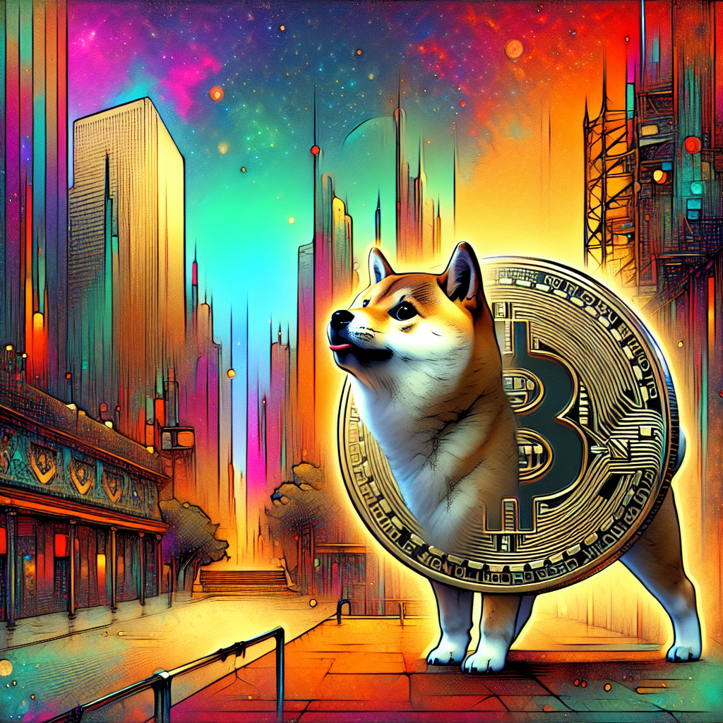 Shiba Inu coin getting ready for the Bull Market, down town wall Blank Meme Template