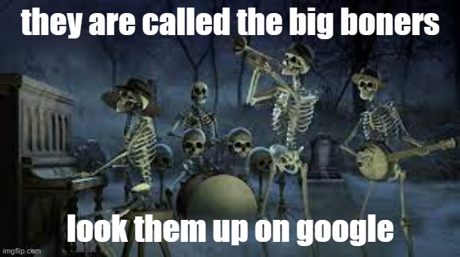 they are called the big boners; look them up on google | made w/ Imgflip meme maker