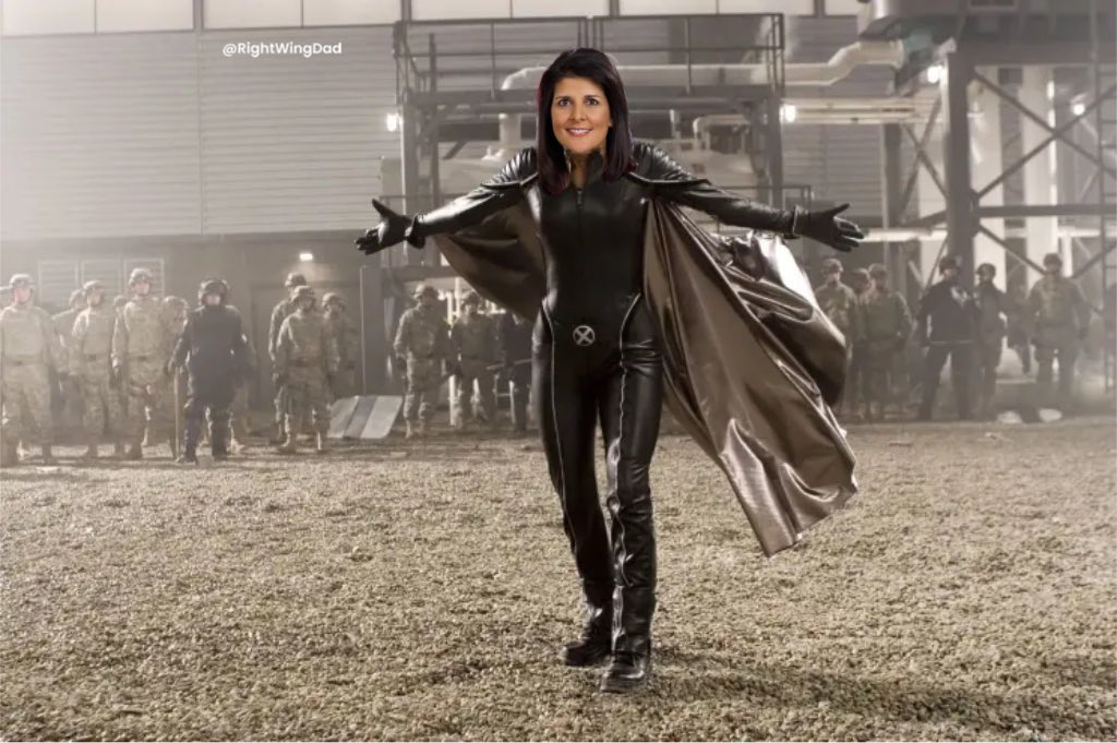 Nikki Haley as Storm Blank Meme Template