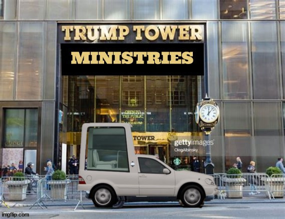 Trump Tower Ministries NYC Branch Trumpidians | image tagged in donald trump,maga church,trump's unholy cult,maga,tax dodge,trump tower tax free | made w/ Imgflip meme maker