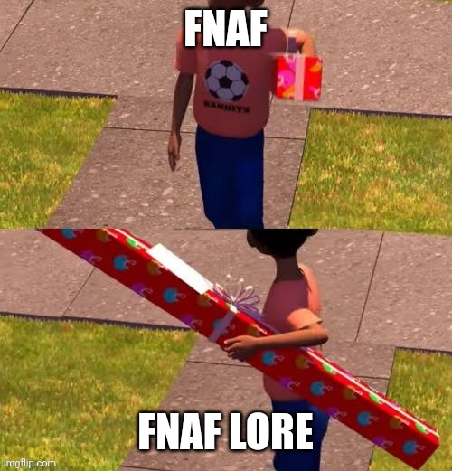 I'm done | FNAF; FNAF LORE | image tagged in toy story present | made w/ Imgflip meme maker
