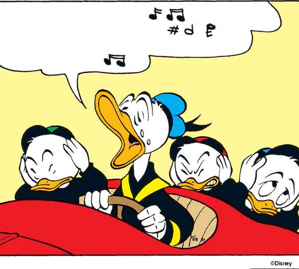 Donald Duck singing Blank Meme Template