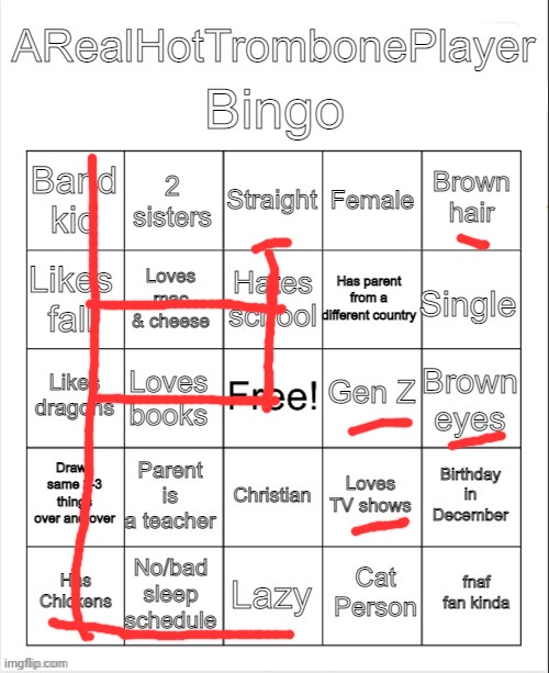 ARealHotTrombonePlayer Bingo | image tagged in arealhottromboneplayer bingo | made w/ Imgflip meme maker