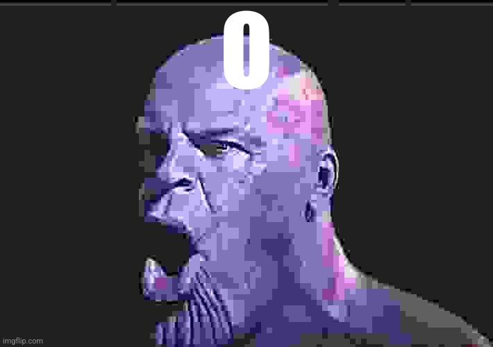 Poggers Thanos | O | image tagged in poggers thanos | made w/ Imgflip meme maker