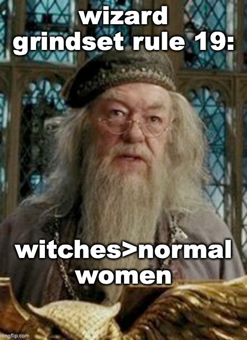 wizard meme 19 | wizard grindset rule 19:; witches>normal women | made w/ Imgflip meme maker