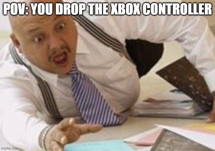 controler | POV: YOU DROP THE XBOX CONTROLLER | image tagged in noo | made w/ Imgflip meme maker