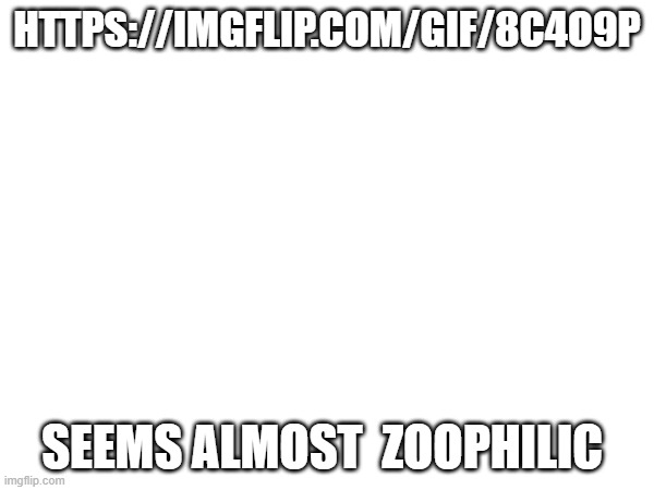 HTTPS://IMGFLIP.COM/GIF/8C4O9P; SEEMS ALMOST  ZOOPHILIC | made w/ Imgflip meme maker