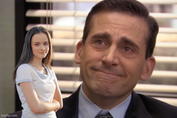 Rory Gilmore is Breaking Up with Her Boyfriend | image tagged in michael scott cry,deviantart,girl,daughter,warner bros,memes | made w/ Imgflip meme maker