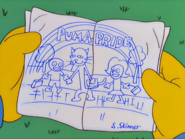 High Quality Puma Pride Note Simpsons Blank Meme Template