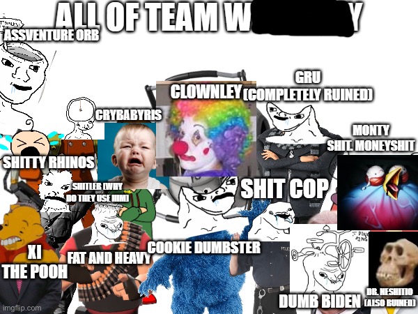 All of Team W******y (Corrected) | image tagged in all of team w y corrected | made w/ Imgflip meme maker