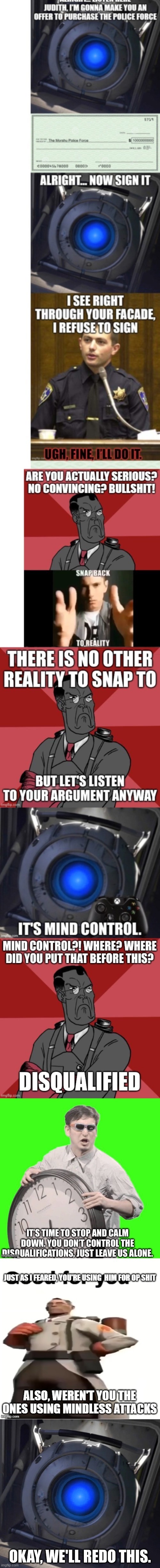 OKAY, WE'LL REDO THIS. | image tagged in wheatley | made w/ Imgflip meme maker