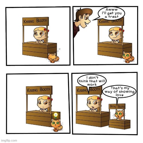 Kissing Booth | image tagged in comics | made w/ Imgflip meme maker