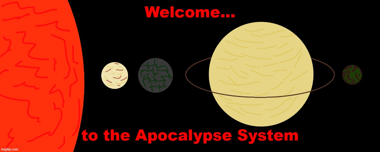 Information and IMPORTANT DETAILS in comments! | Welcome... to the Apocalypse System | image tagged in the apocalypse system | made w/ Imgflip meme maker