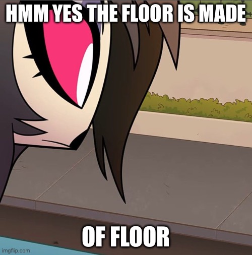 Hmmm. | HMM YES THE FLOOR IS MADE; OF FLOOR | image tagged in octavia looking | made w/ Imgflip meme maker